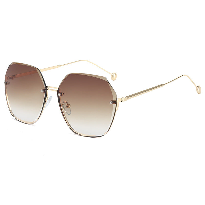 Damen oversized Sonnenbrille im modernen Hexagon-Stil Karnz