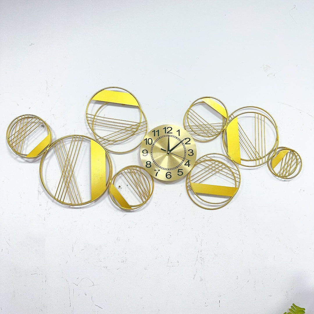 Abstrakte geometrische Wanduhr Kunst Karnz