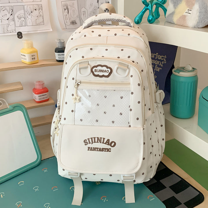 Stylische Pünktchen Schultasche Karnz
