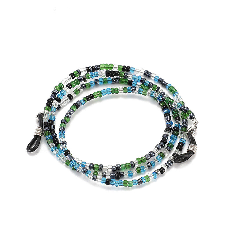 Bunte Perlen Brillen Kette Karnz
