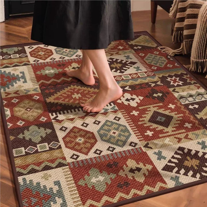 Handgeknüpfter Patchwork-Teppich