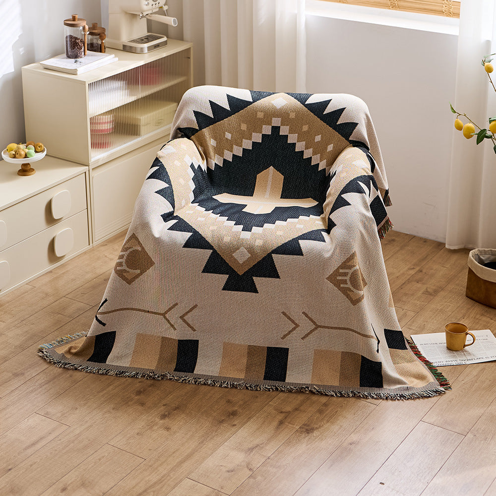 Künstlerische Jacquard-Wurfdecke