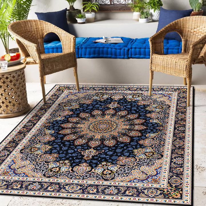 Elegante Vintage Blumen Teppich