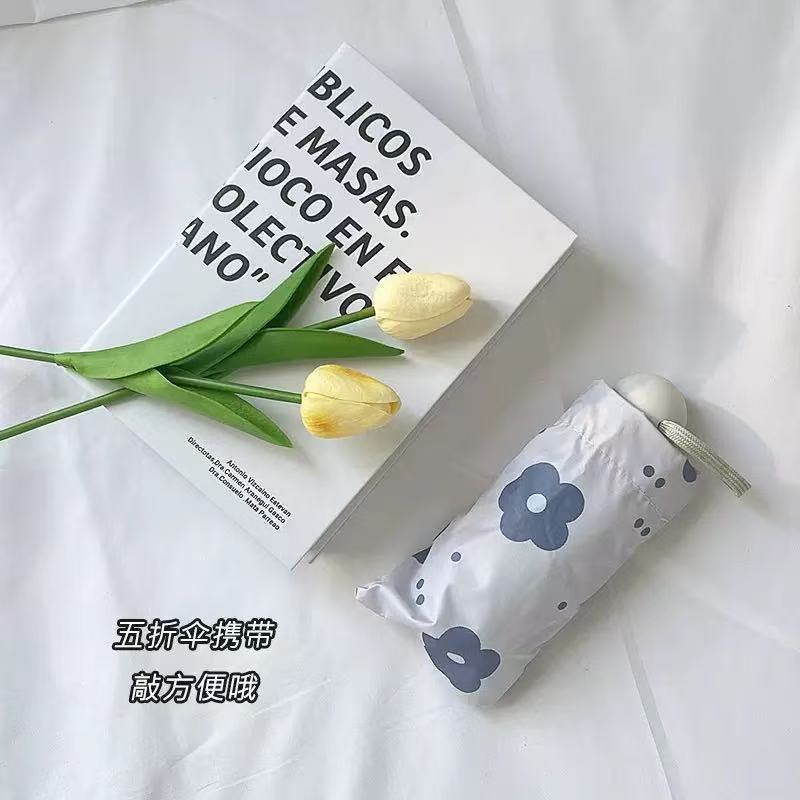 Damen Faltregenschirm mit ausgefallenem Blumendesign Karnz