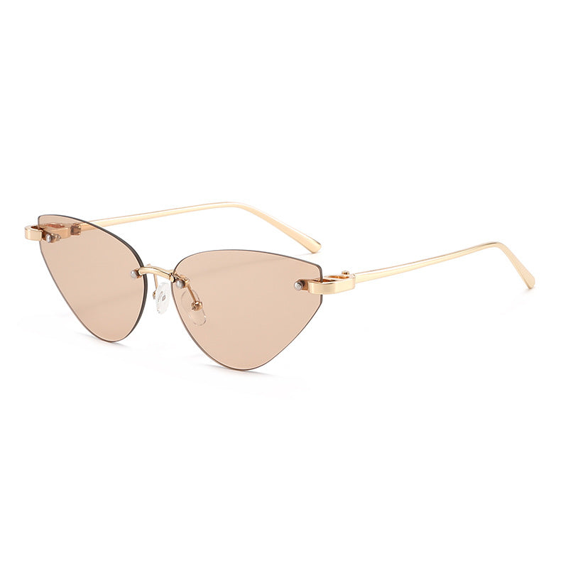 Damen elegante Cat-Eye Sonnenbrille mit ultraleichtem Metallrahmen Karnz