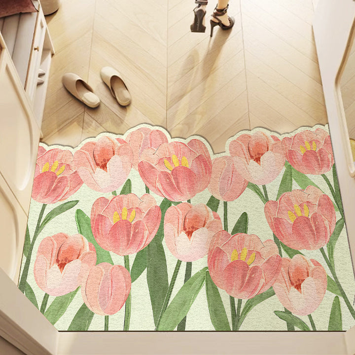 Florales Druck Dekorativer Teppich