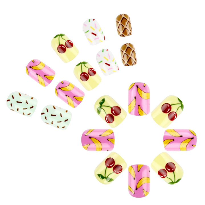 Spaß Obst-Thema Press-On Nagelkunst Set Karnz