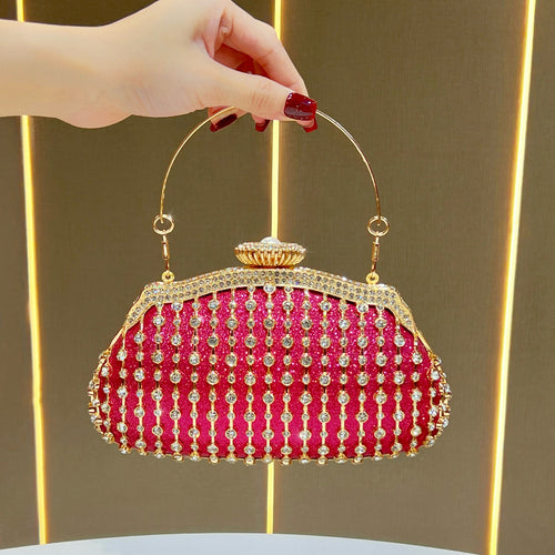 Glamouröse Kristallverzierte Abend-Handtasche