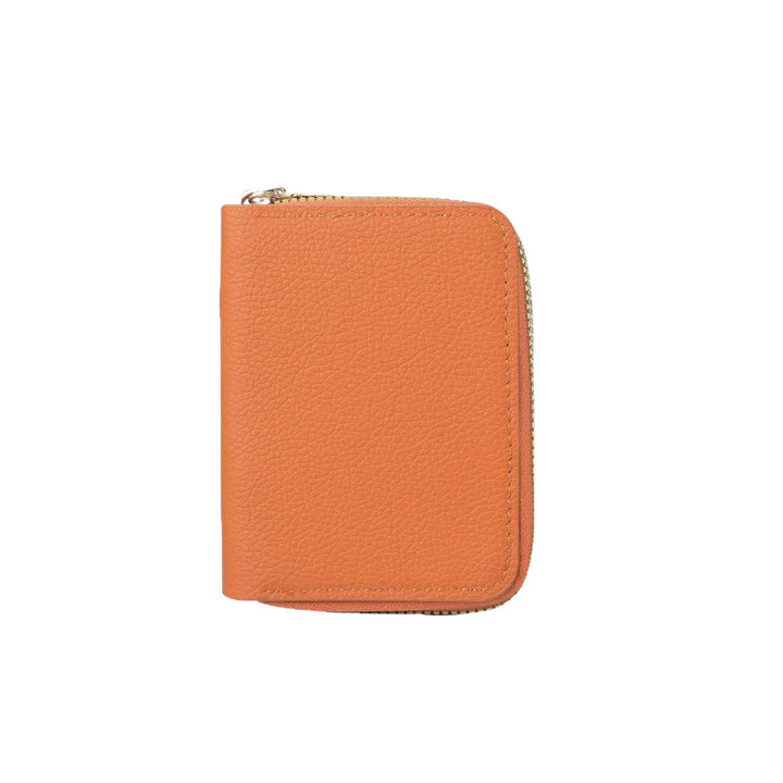 Stylische strukturiertes Leder-Reißverschluss-Brieftasche Karnz