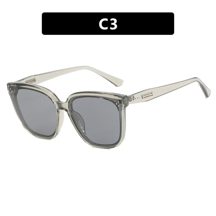 Damen moderne oversized Sonnenbrille mit elegantem, breitem Rahmen Karnz