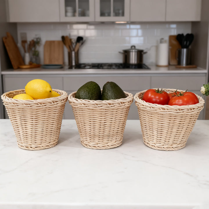 Dekorative natürliche geflochtene Obstlagerkörbe Karnz