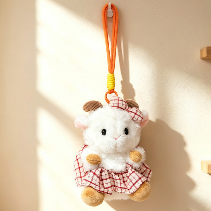 Plüsch Ram Doll Bag Charm Anhänger Schlüsselanhänger mit Kleid und Schlaufe Karnz
