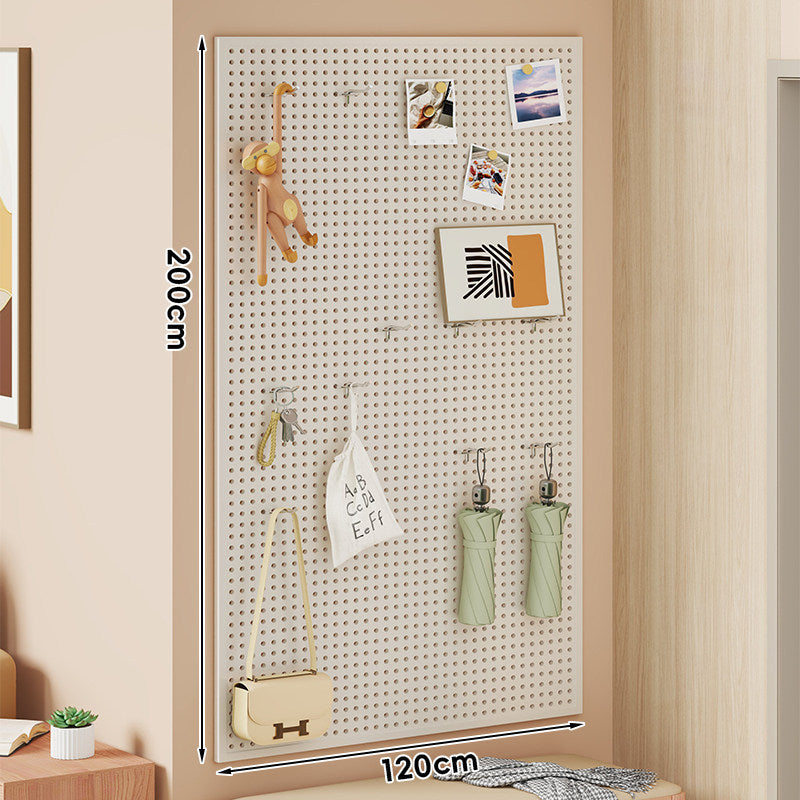 Wandmontiertes Lochplatten-Organisationspaneel mit modularen Haken