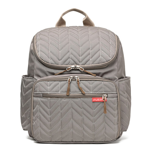 Elegante gesteppt Multi-Compartment Rucksack Karnz