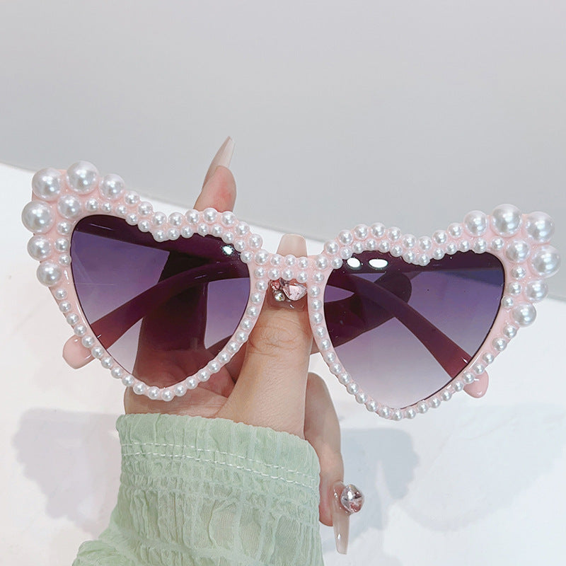 Cat-Eye Perlen-verzierte Sonnenbrille Karnz
