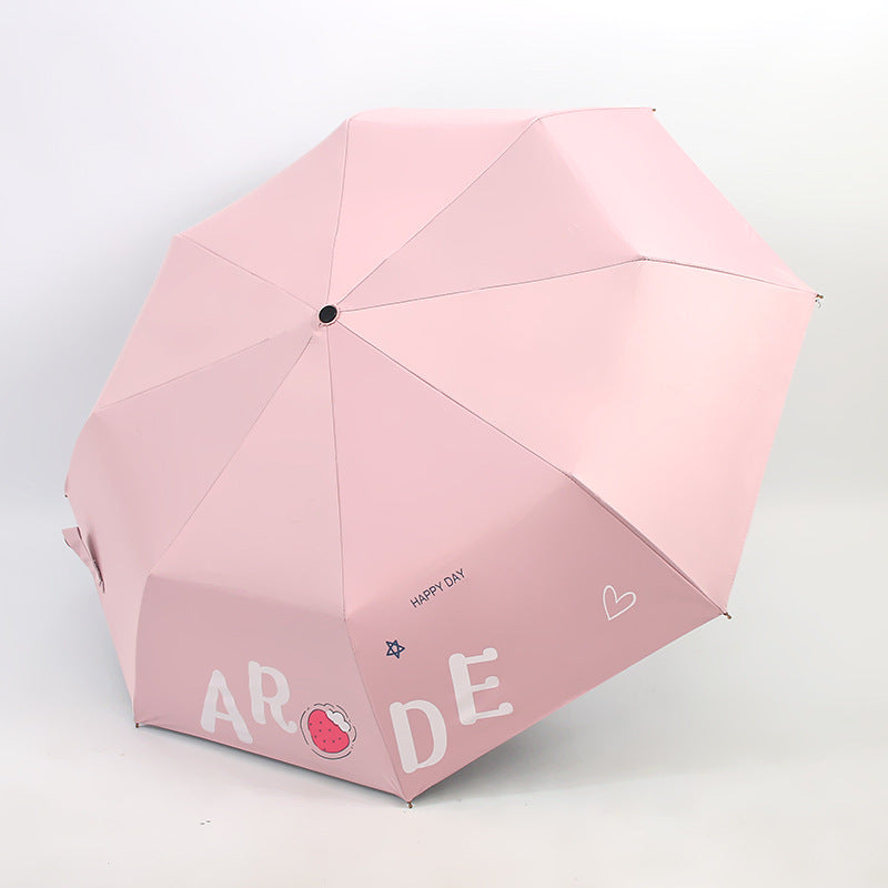 Damen Faltbarer Regenschirm mit fröhlichem Design Karnz