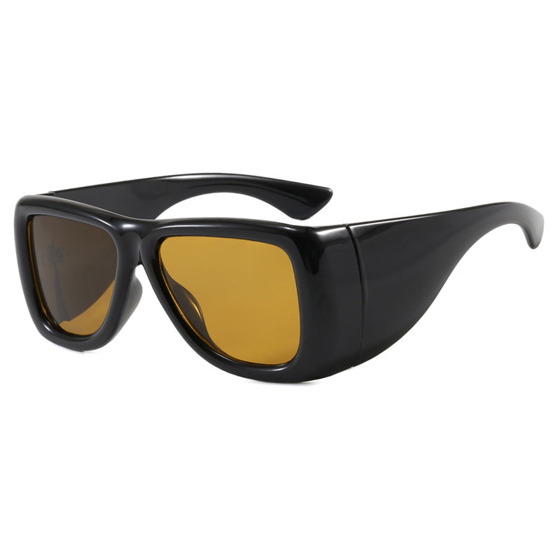 Damen trendige oversized Sonnenbrille mit markantem Schildpatt-Design Karnz