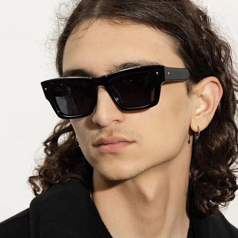 Damen trendige Sonnenbrille mit quadratischem Rahmen und UV-Schutz Karnz