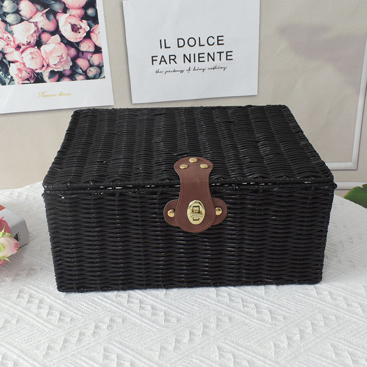 Elegante Geflochtene Aufbewahrungstruhe Karnz