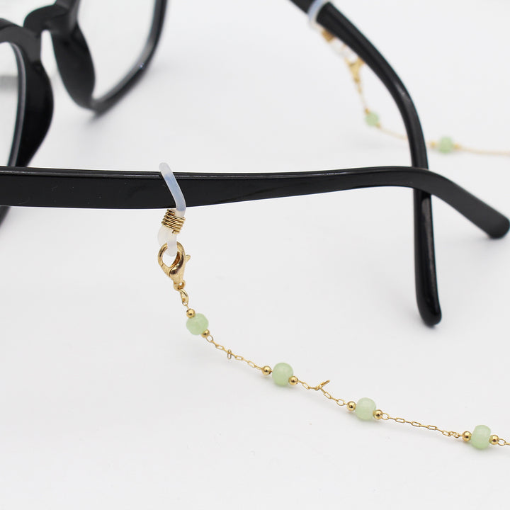Elegante Perlen Brillenhalter Kette Karnz