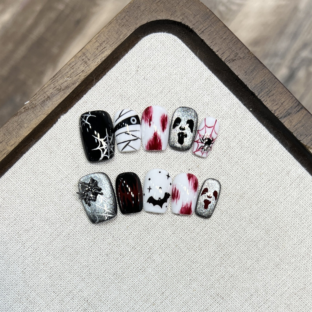 Künstlerisches Halloween Press-On Nagelkunstset Karnz