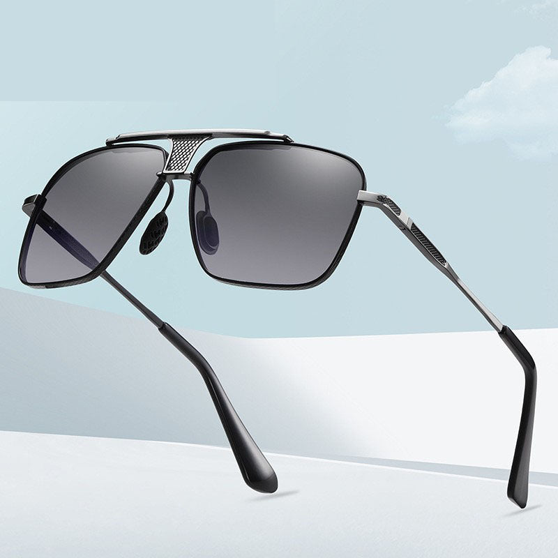 Damen Quadratische Sonnenbrille mit stilvollem Metallrahmen und hochwertigem UV-Schutz Karnz