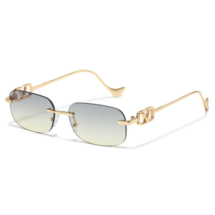 Chic Vintage-inspirierte rechteckige Sonnenbrille Karnz