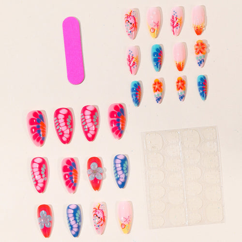 Bunte Künstlerische 3D Nagelkunst Verlängerungen Karnz