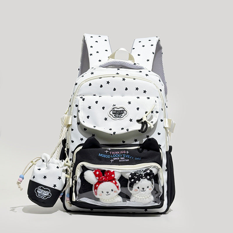 Verspielter Katzenohr-Design Rucksack Karnz