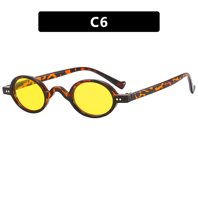 Damen runde Sonnenbrille mit markantem Design und hochwertigem Kunststoffrahmen Karnz