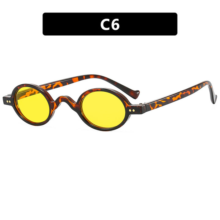 Damen runde Sonnenbrille mit markantem Design und hochwertigem Kunststoffrahmen Karnz
