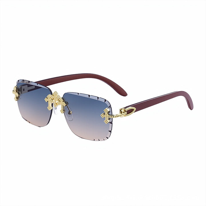 Elegante dekorative übergroße Sonnenbrille