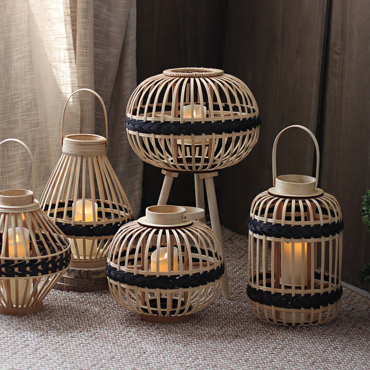 Dekorative Rattan-Laterne Karnz