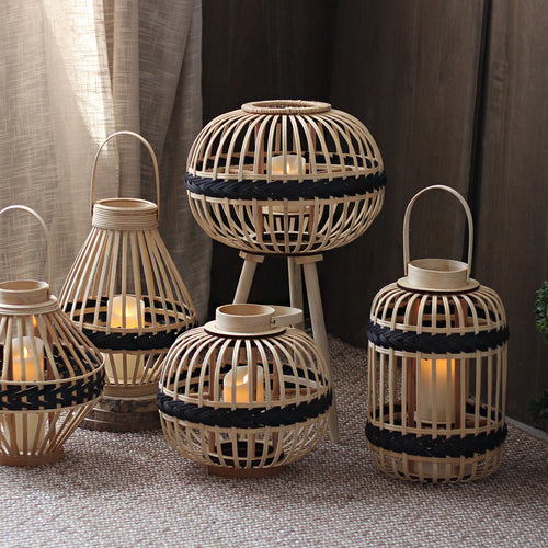 Dekorative Rattan-Laterne Karnz