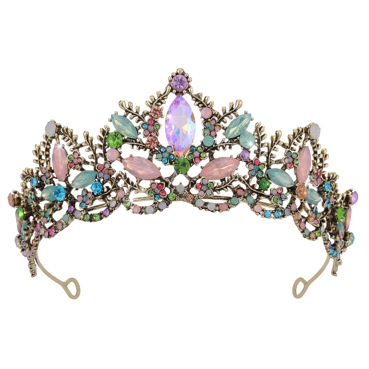 Damen Glamouröse Tiara mit funkelnden Kristallverzierungen Karnz