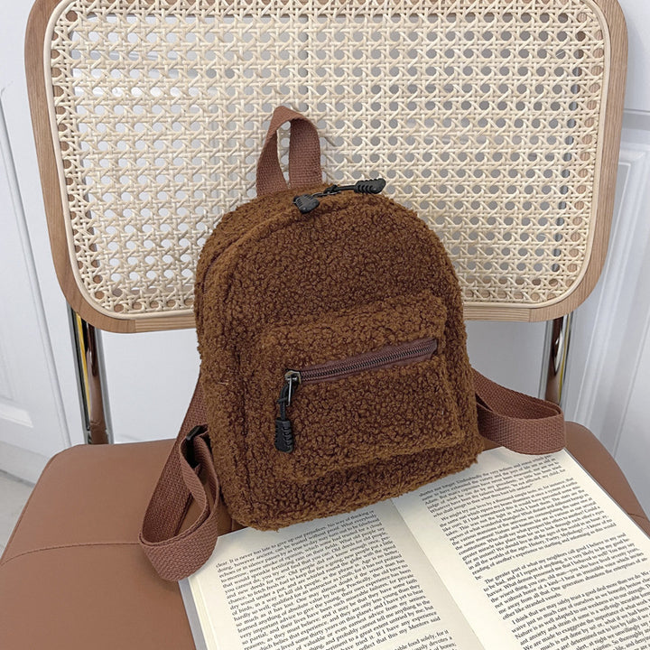 Strukturierter Fleece Mini Rucksack