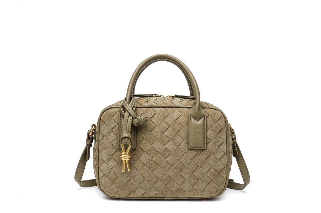 Texturierte Leder Boutique-Handtasche Karnz