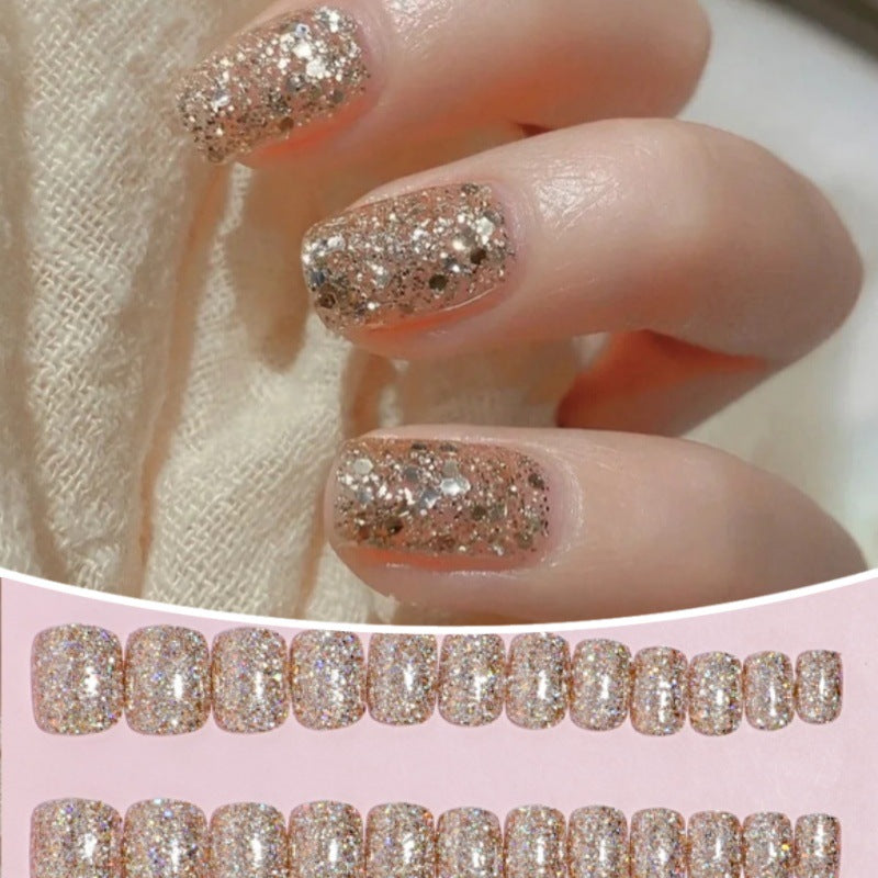 DIY Glitzer Effekt Press-On Nagel Set Karnz