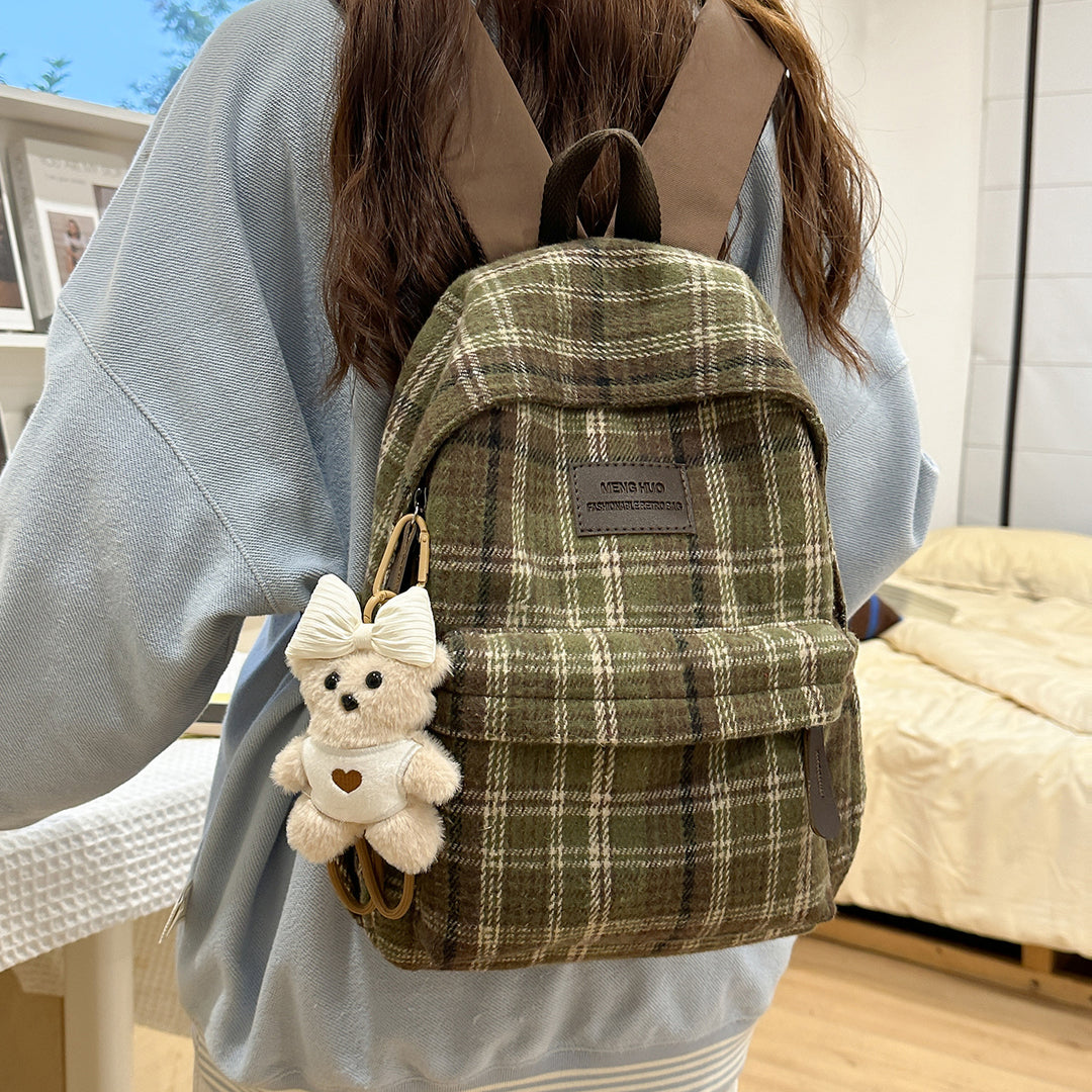 Gemütlicher Karomuster Rucksack Karnz