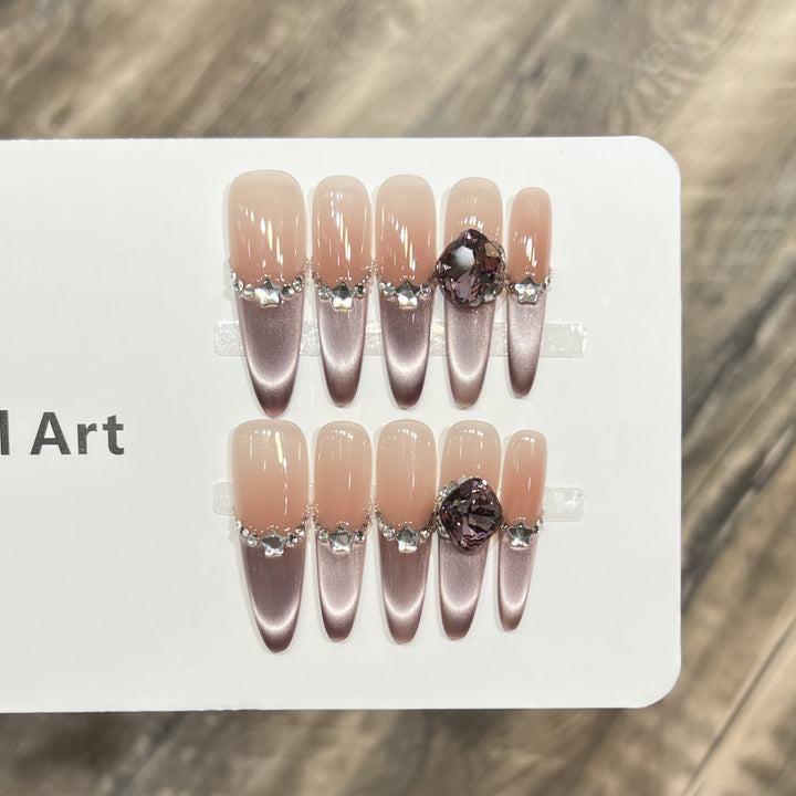 Dekorative Kristall-beschichtete Acryl-Nageltips Karnz