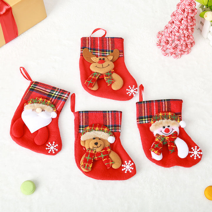 Niedlicher Weihnachtsstrumpf mit Rentier-Motiv Karnz