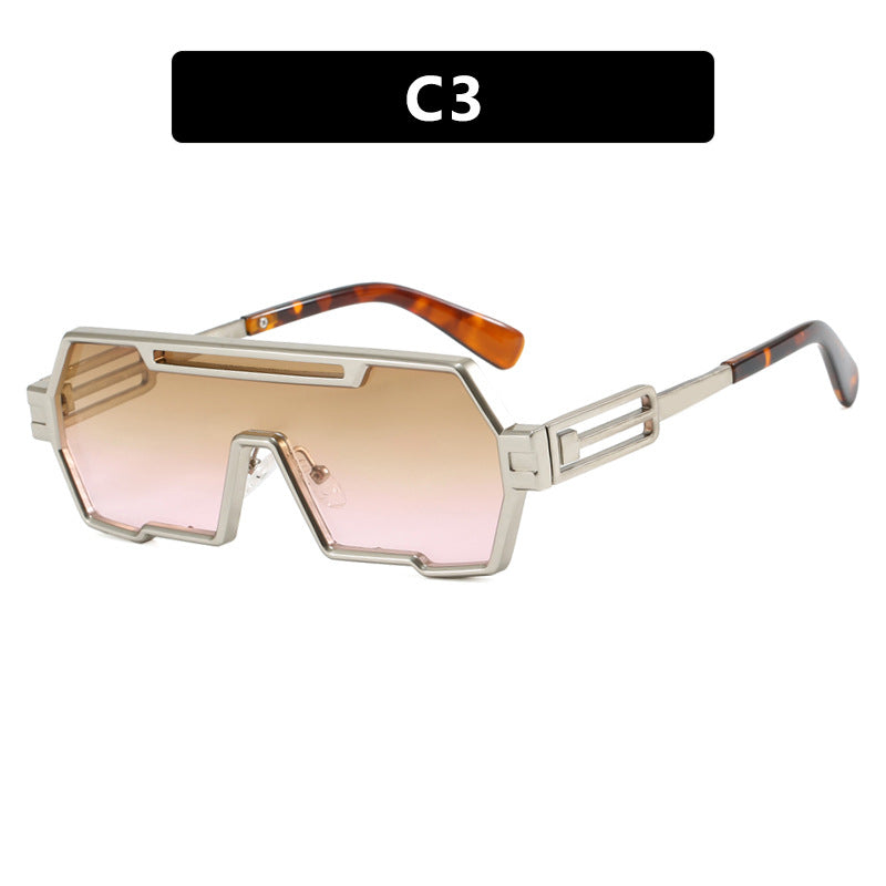 Damen futuristische Sonnenbrille im markanten Sechseckdesign Karnz