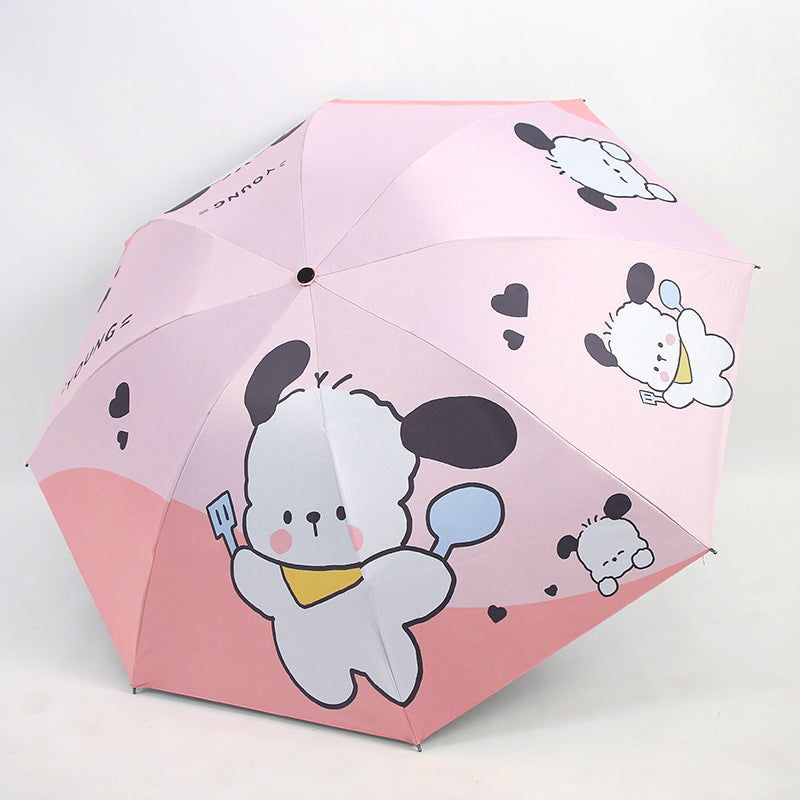 Damen Faltender Kinder-Regenschirm mit niedlichen Tiermotiven Karnz