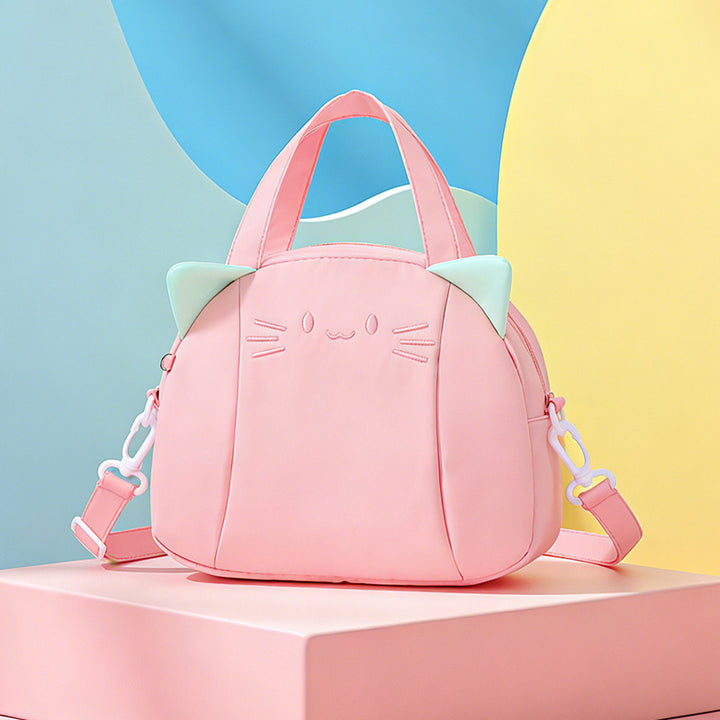 Niedliche katzenmotivierte isolierte Lunch-Tasche Karnz