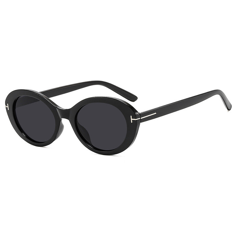 Damen modische Sonnenbrille mit innovativem ovalen Rahmen und UV-Schutz Karnz