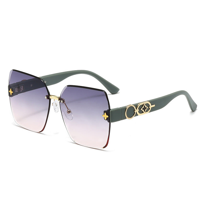 Oversized Geometric Shield Sonnenbrille
