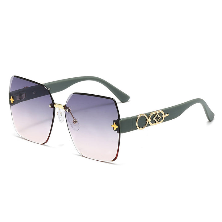 Oversized Geometric Shield Sonnenbrille