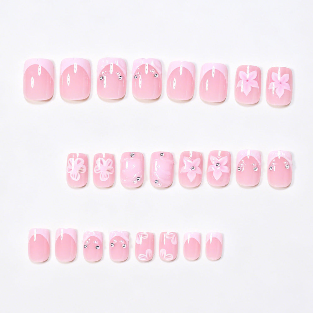 Dekoratives Florales Acryl-Nagelkunst Set Karnz