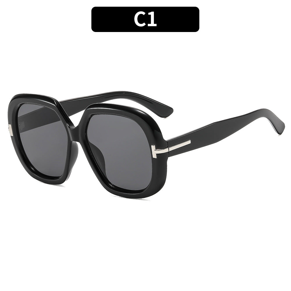 Modische Übergroße Sechseckige Sonnenbrille