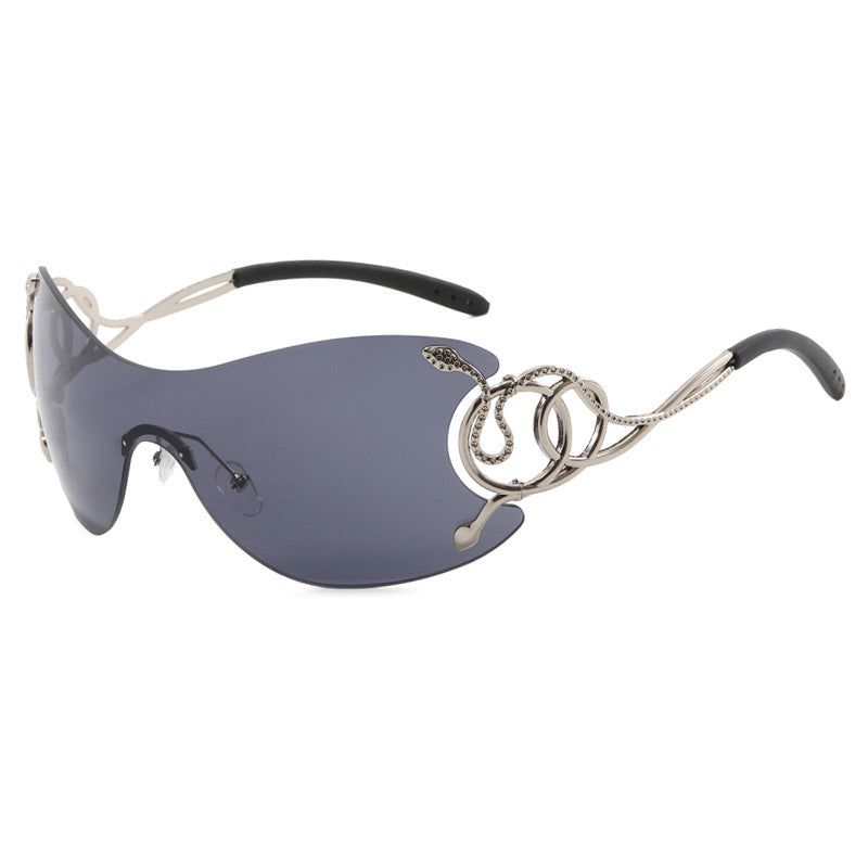 Damen futuristische Sonnenbrille mit verspieltem Design Karnz